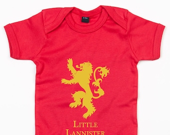 Little Lannister Lion baby grow boy girl vest cute Game of Thrones gift