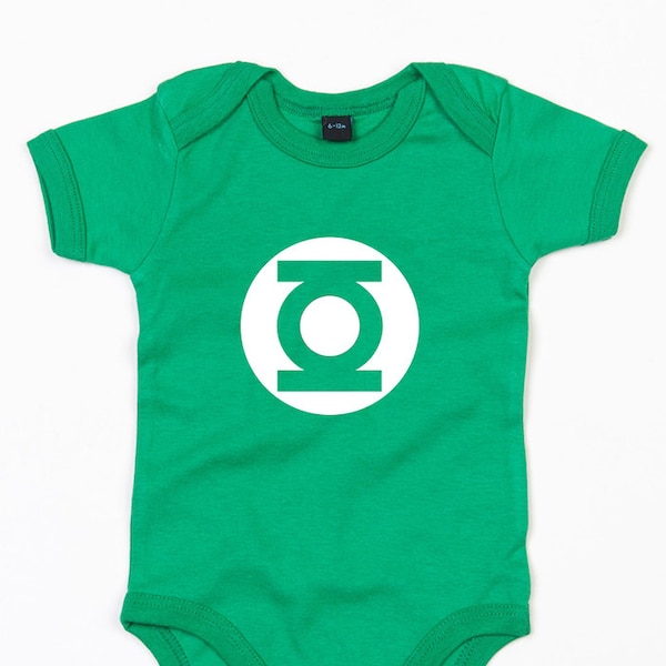 The Green Lantern baby grow brother sister vest cute Super hero gift