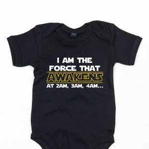 I am the Force that Awakens baby grow vest cute Star Wars gift