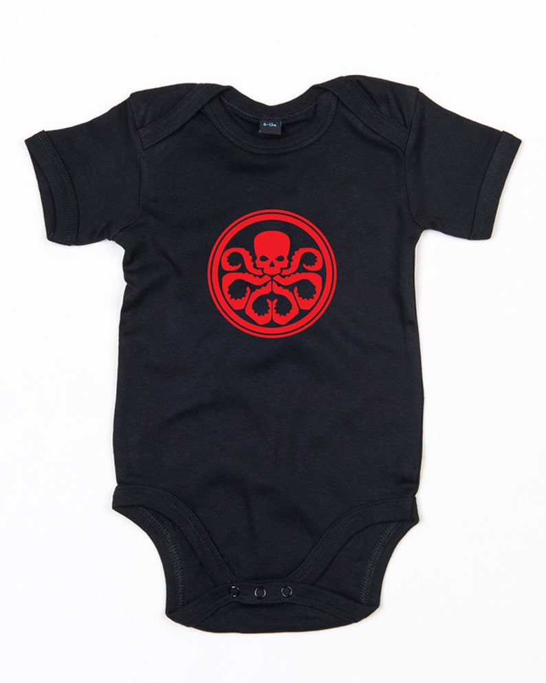 Agent of Shield Hydra baby grow boy girl vest cute Avengers gift image 1