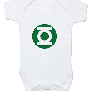 The Green Lantern baby grow brother sister vest cute Super hero gift image 3