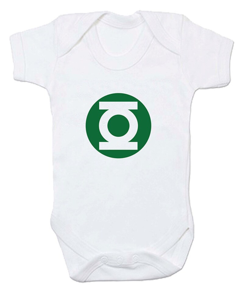 The Green Lantern baby grow brother sister vest cute Super hero gift image 3
