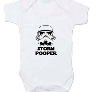 Storm Pooper baby grow vest cute Star Wars gift image 2