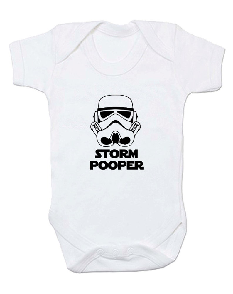 Storm Pooper baby grow vest cute Star Wars gift image 2