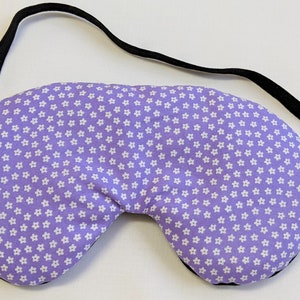 Handmade Mini Purple Flower Sleep Eye Mask Blindfold Hen Stag Blackout Migraine