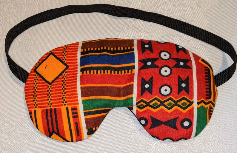 Handmade Bright African Print Sleep Eye Mask Blindfold Hen Stag Blackout Migraine