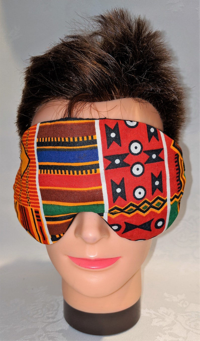 Handmade Bright African Print Sleep Eye Mask Blindfold Hen Stag Blackout Migraine