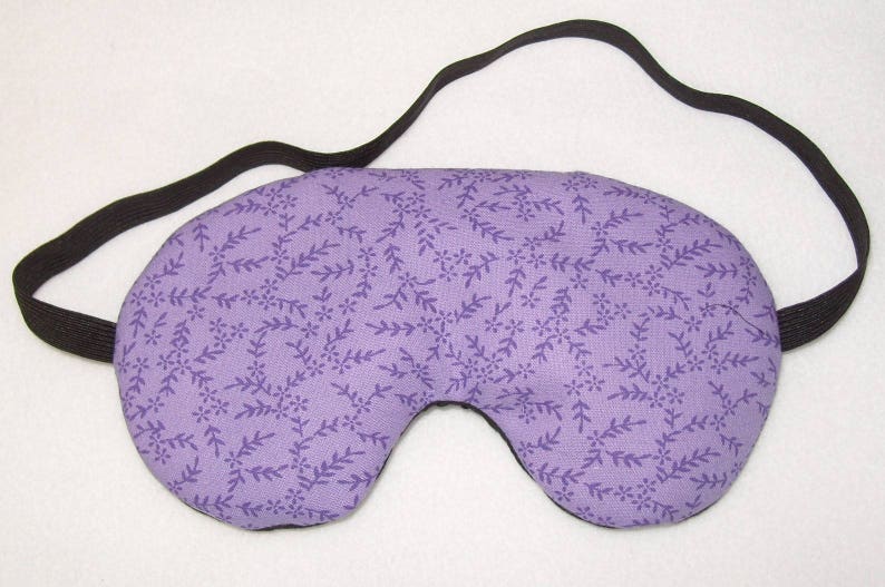Handmade Purple Cotton Sleep Eye Mask Blindfold Travel Hen Stag Blackout