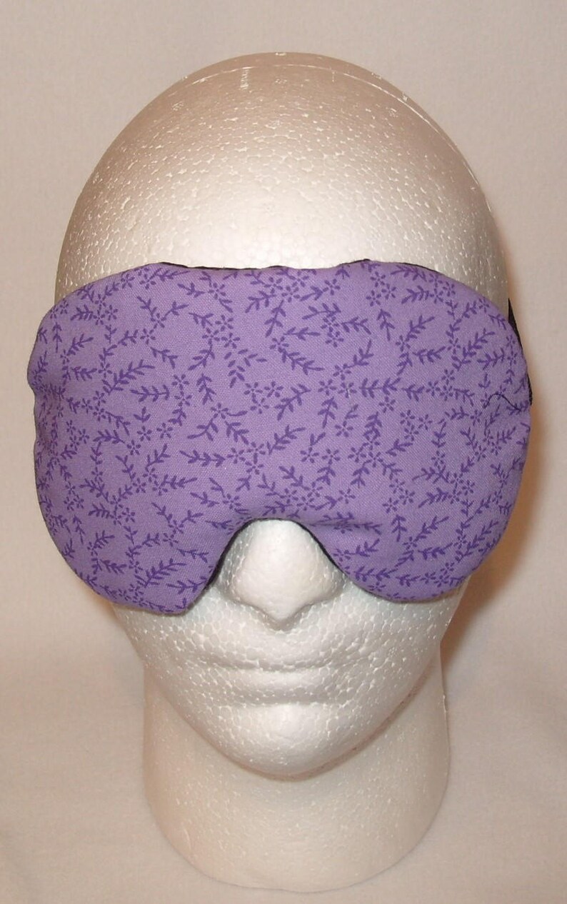 Handmade Purple Cotton Sleep Eye Mask Blindfold Travel Hen Stag Blackout