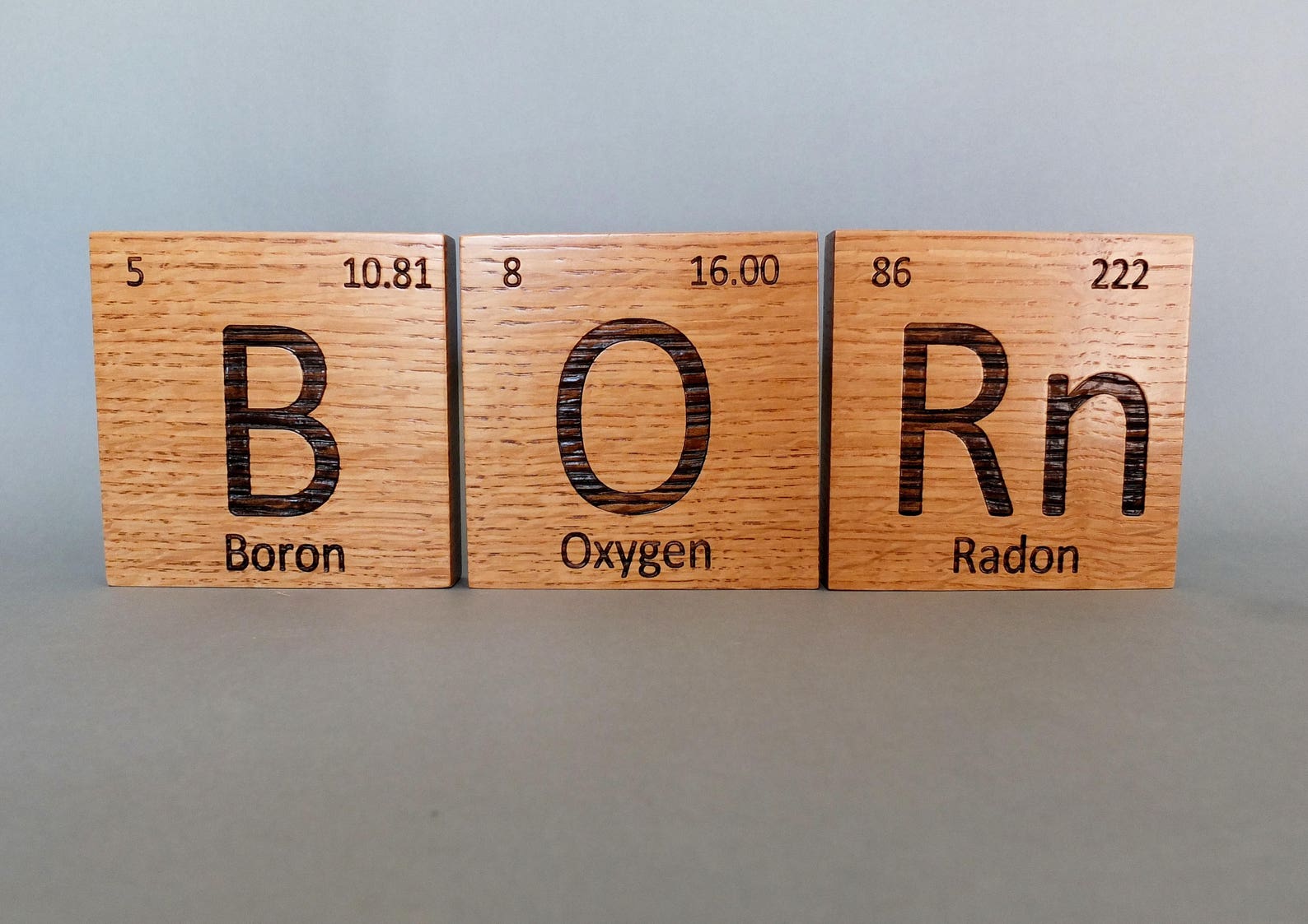 Custom Wooden Periodic Table Element Tiles Etsy