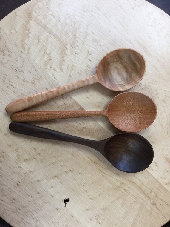 Wooden Spoon. Serving Spoon Handmade Kitchen Utensil Etsy