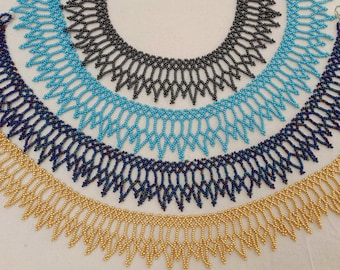 Ukrainische perlenkette, Handgemachte Halskette, Bunte Perlen Choker Halskette