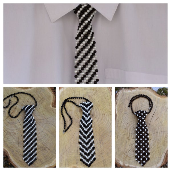 beaded necktie necklace