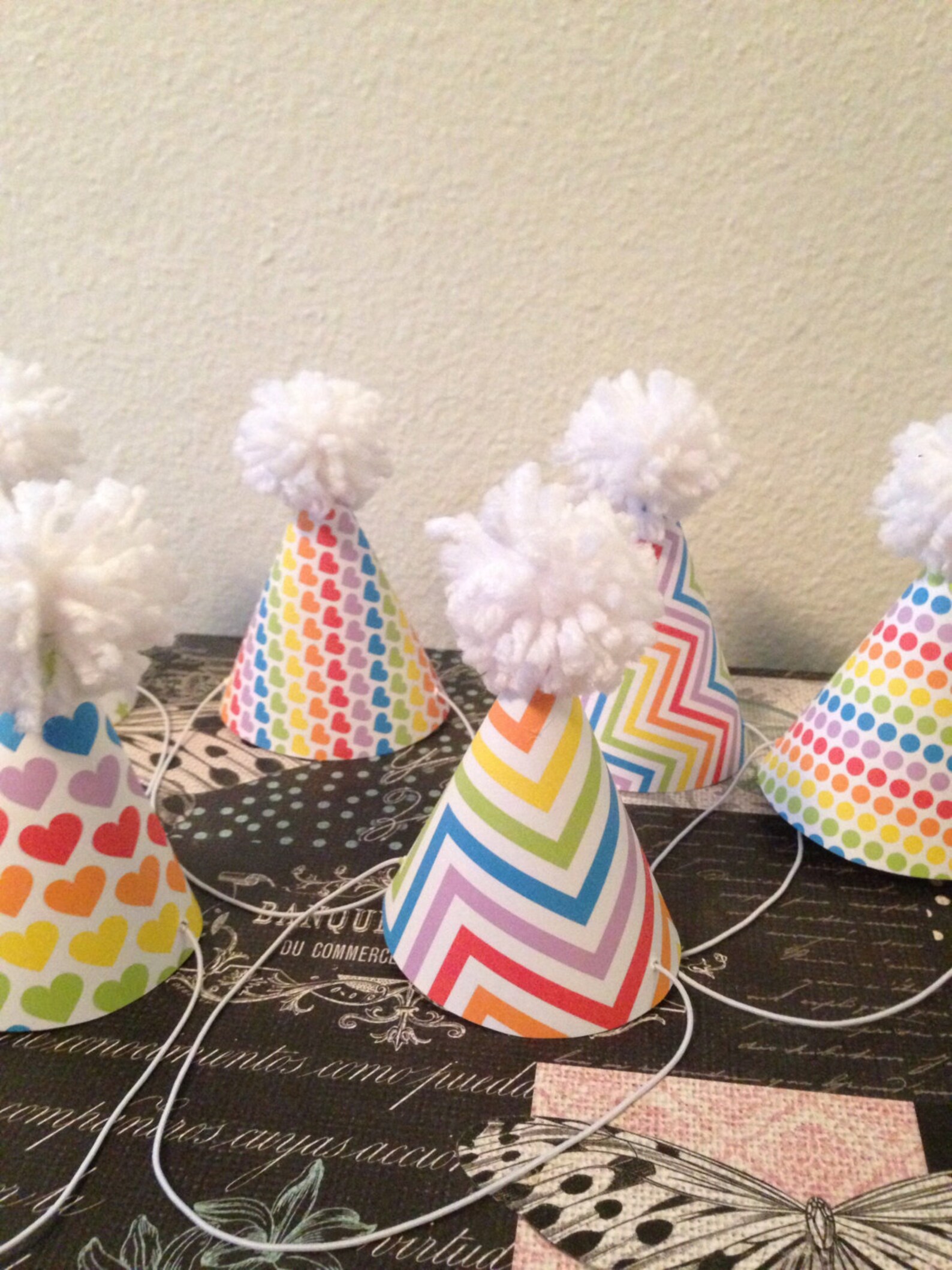 8 Doll Party Hats Rainbow Party Theme Fit American Girl Etsy