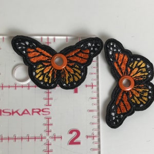 Small Butterflies Roller Skate Accessory Shoe Charms Orange