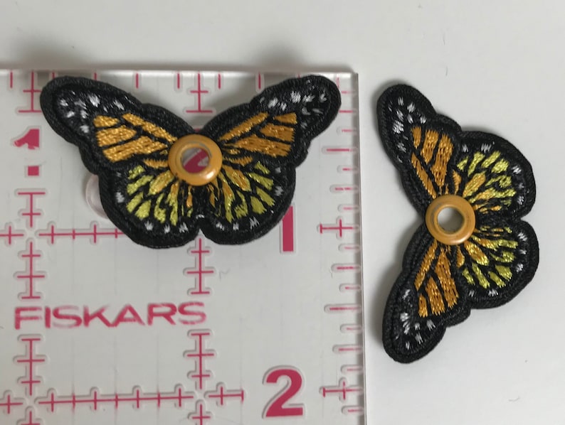 Small Butterflies Roller Skate Accessory Shoe Charms Yellow