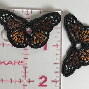 Small Butterflies Roller Skate Accessory Shoe Charms Brown