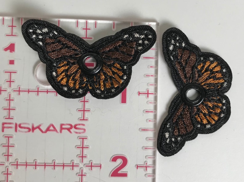 Small Butterflies Roller Skate Accessory Shoe Charms Brown