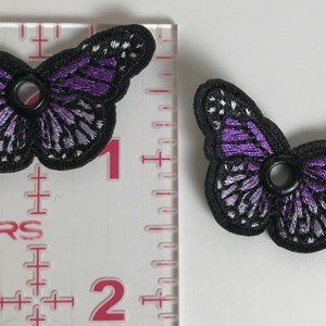 Small Butterflies Roller Skate Accessory Shoe Charms Purple