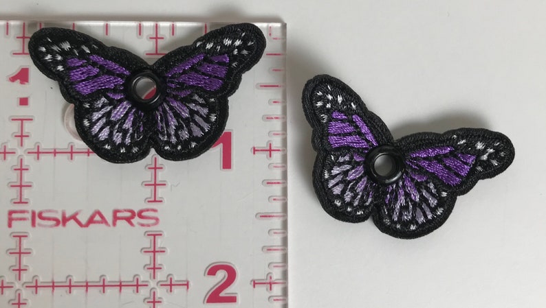 Small Butterflies Roller Skate Accessory Shoe Charms Purple
