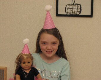 6 Kids-size American Girl theme party hats