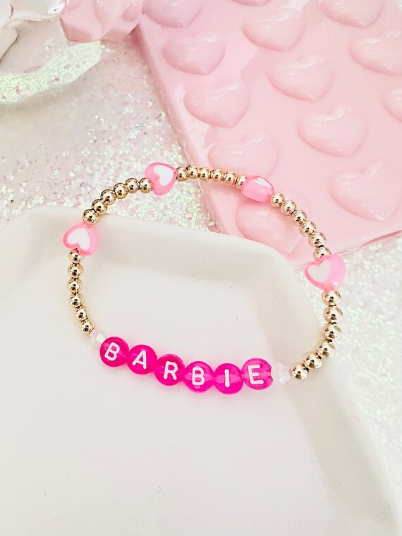 Preppy Aesthetic Beaded Charm Bracelets Hearts