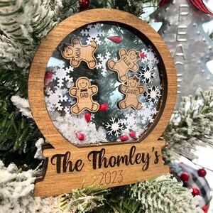 Snow Globe Ornament - Snow Globe Shaker Ornament - Personalized Family Ornament