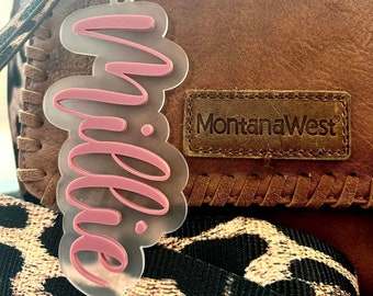 Personalized 3D Bag Tag – Frost Acrylic Name Tag