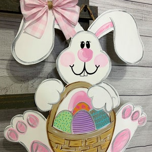 Easter Bunny Door Hanger - Easter Door Hanger - Bunny Door Hanger