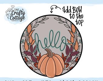 Fall Pumpkin Door Hanger Template (Digital Download)