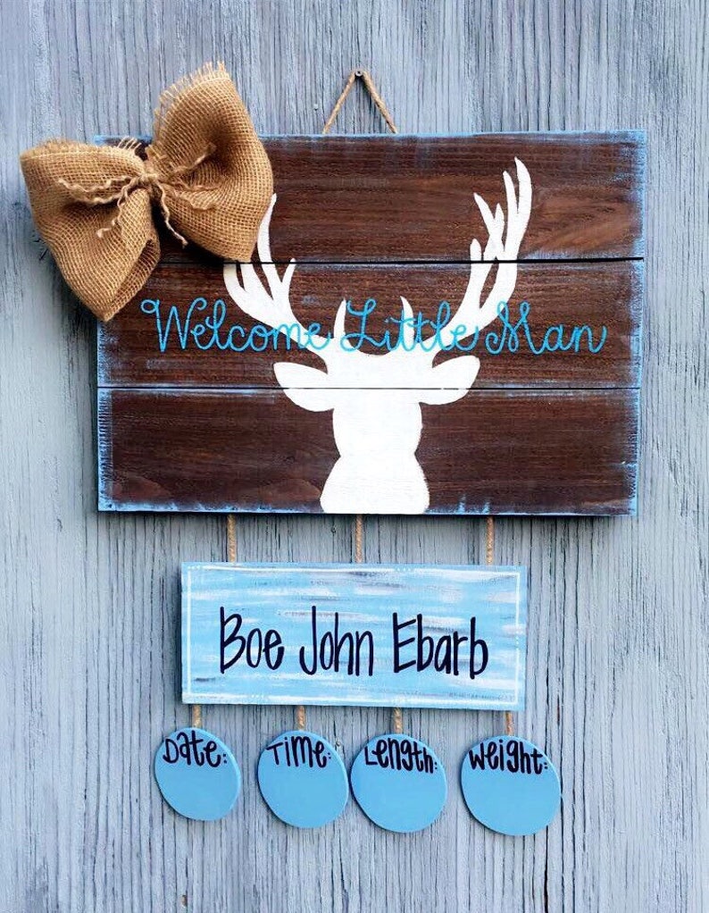 Baby Door Hangers Baby Boy Door Hangers Hospital Door Etsy