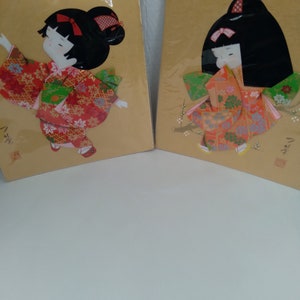 Japanese Washi Paper Quilting Doll Pictures.