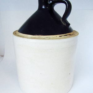 Antique whiskey jug,Stoneware whiskey jug,Pottery jug,,Whiskey crock,Folk art,Primitive jug,Primitive decor,Farmhousedecor,Antique jug,Jug