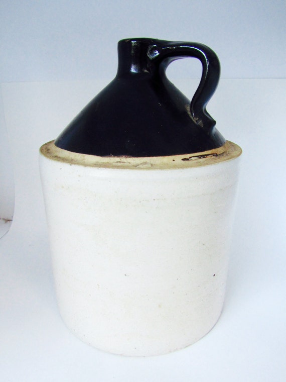 Antique whiskey jug,Stoneware whiskey jug,Pottery jug,,Whiskey crock,Folk art,Primitive jug,Primitive decor,Farmhousedecor,Antique jug,Jug