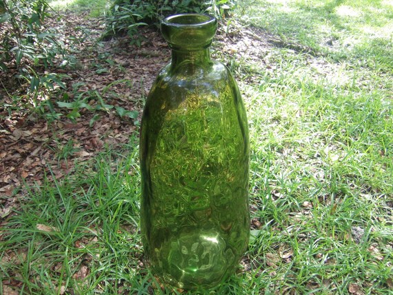 Recycled Glass Vaseballoon Glasshand Blown Glassgreen Etsy
