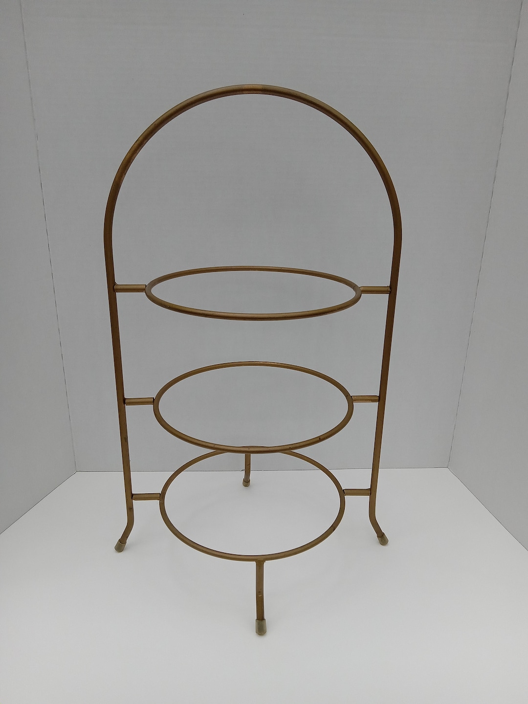 Vintage 3 Tier Pie Plate Stand Pie Rack Metal Plate Rack Etsy