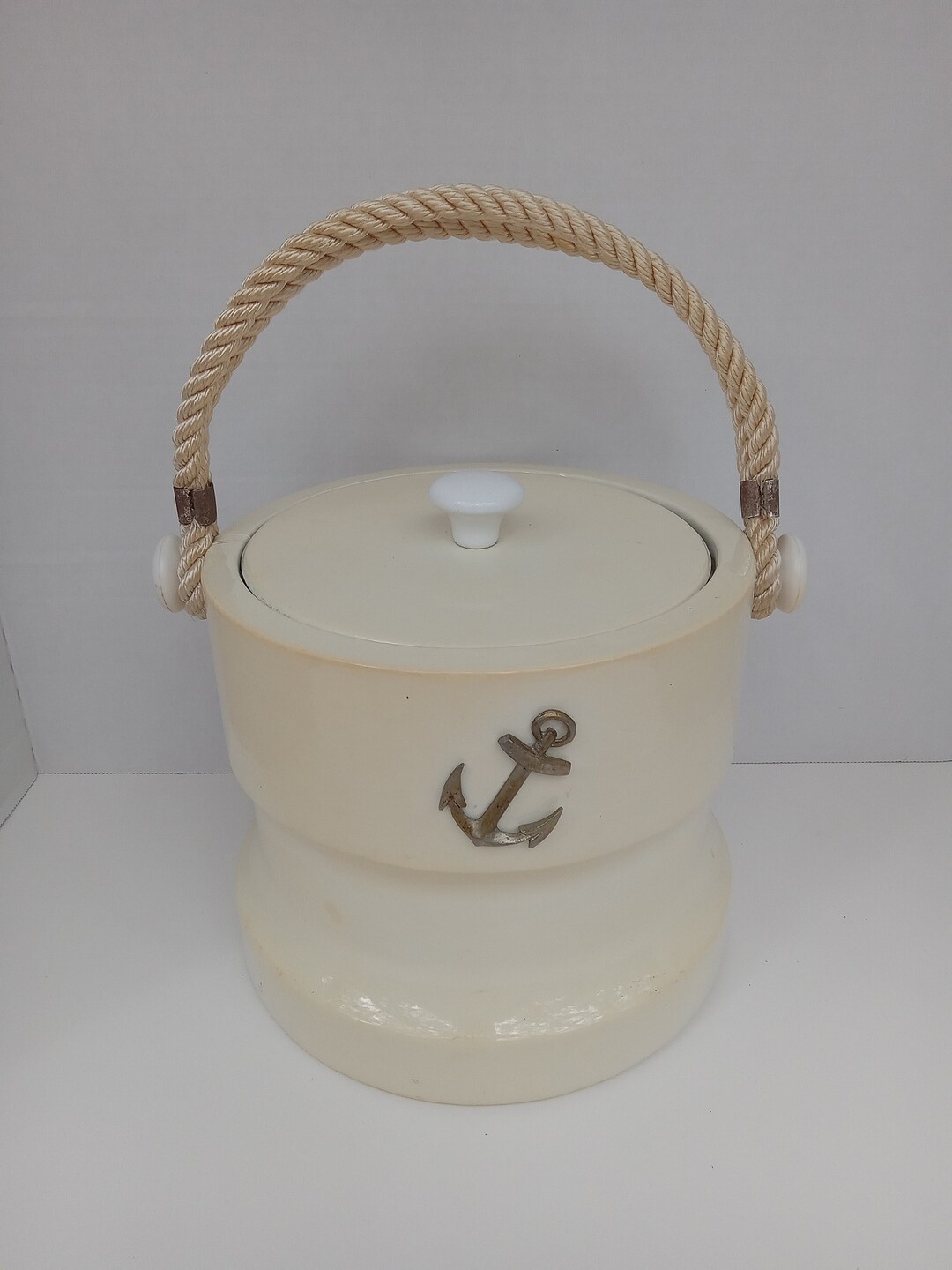 Nautical Anchor Rope Handle Ice Bucket MCM Etsy