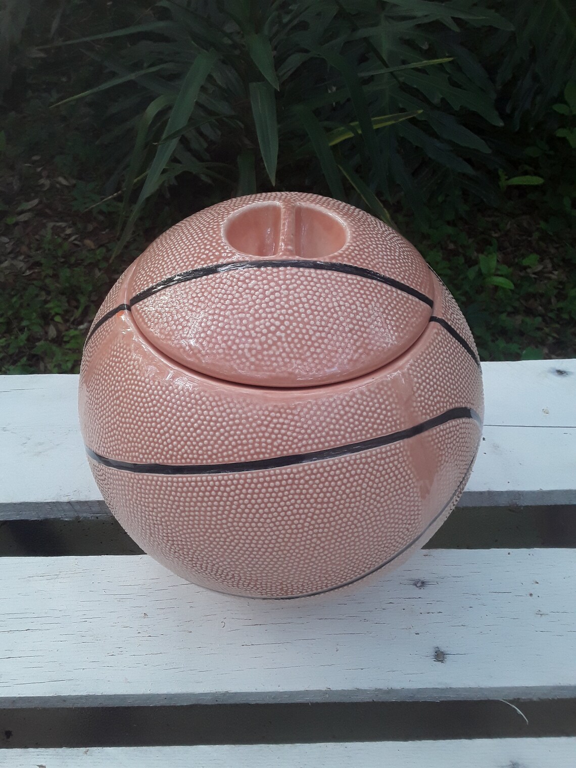 Vintage Treasure Craft Basketball Cookie Jar Made in USA Etsy