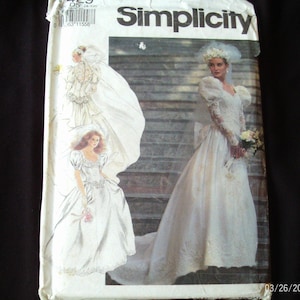 Bridal Gown Pattern, Wedding Gown Pattern, Wedding Dress Pattern, Bridal Pattern, DIY Bridal Gown, Vintage Simplicity 7429, Sewing Pattern