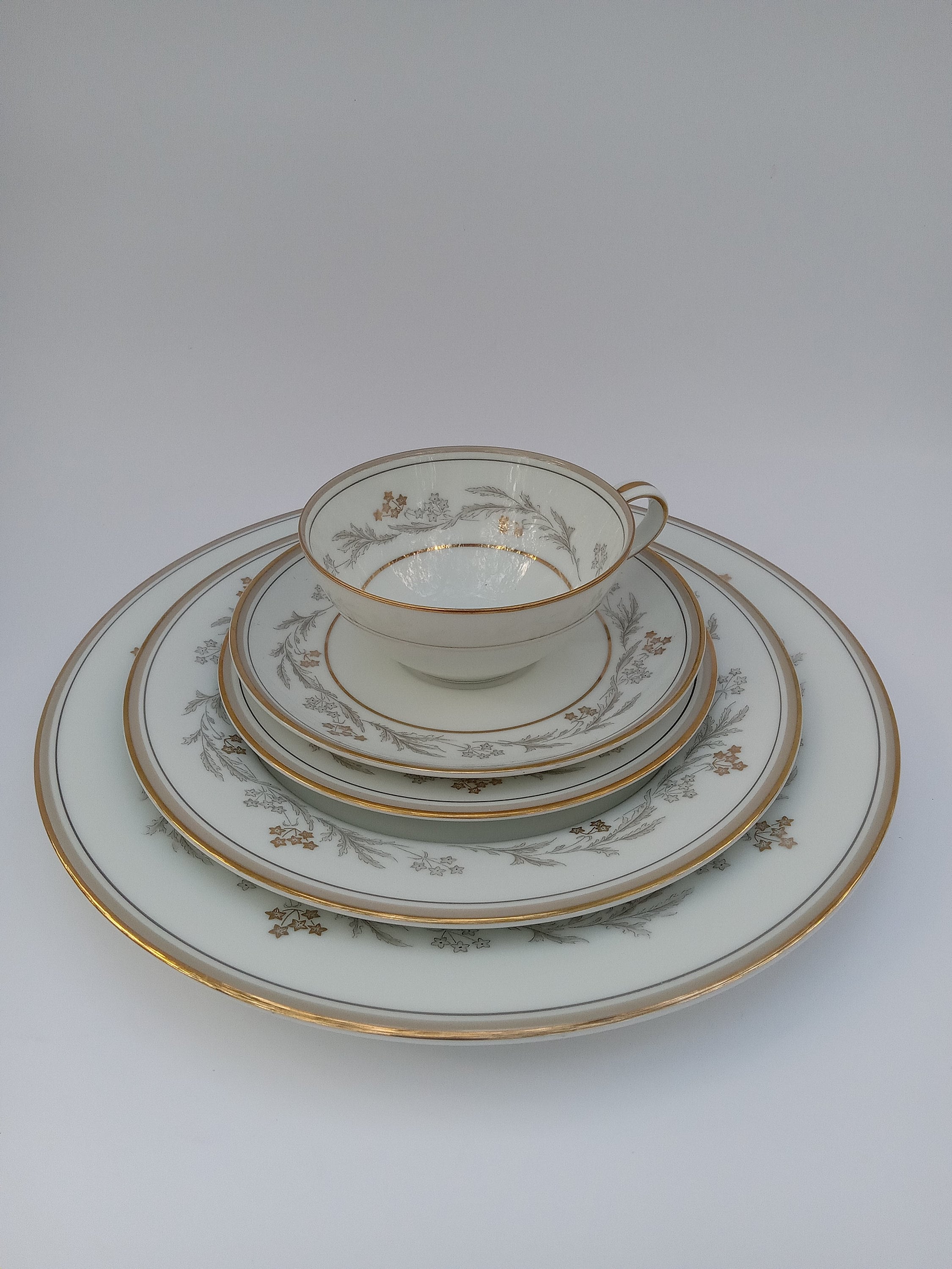 Noritake PROGRESSION China  レトロ柄皿 5枚セット RARE 1960s Vintage LOT Noritake Progression China Blue Haven