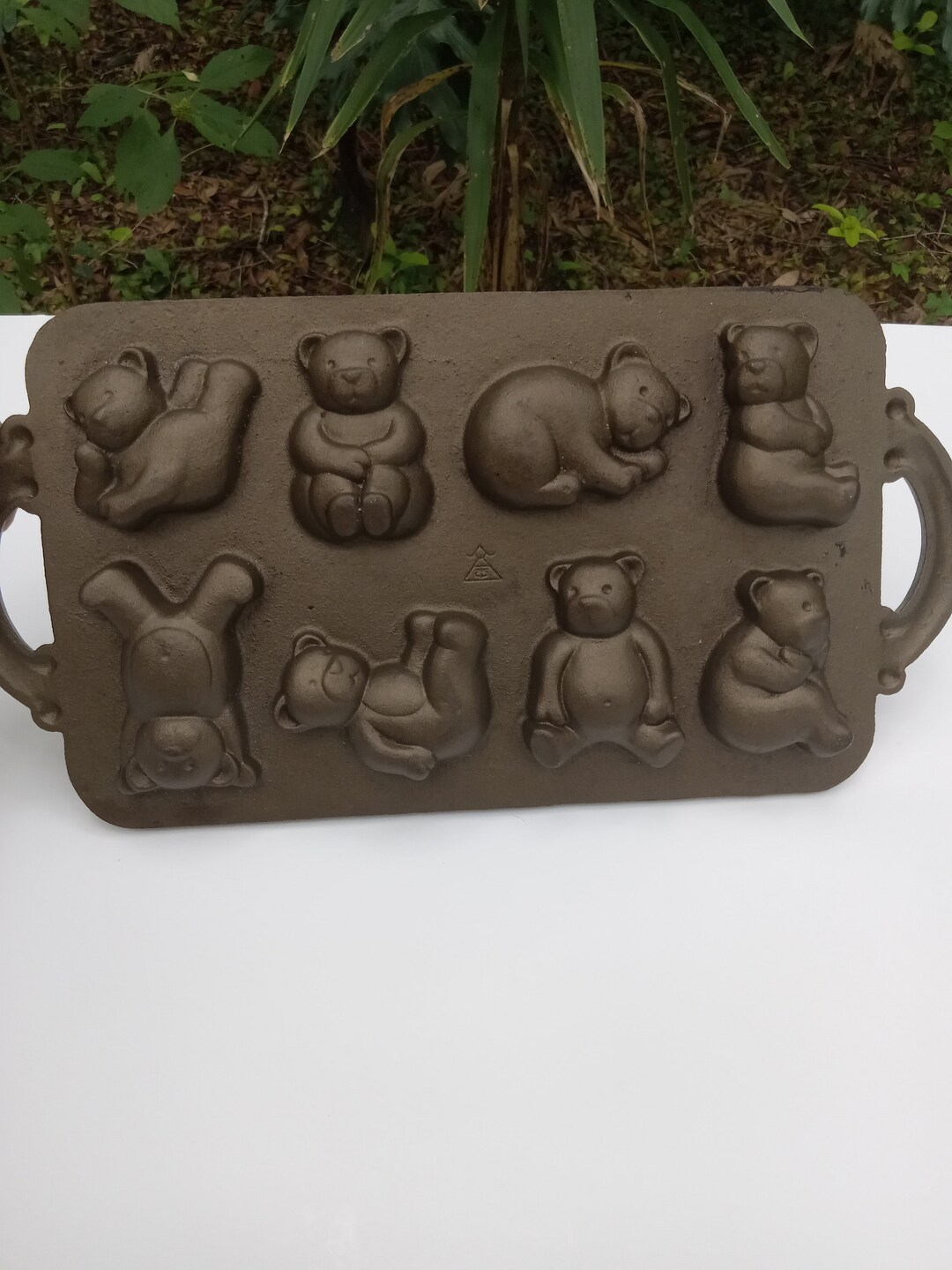 Vintage Cast Iron Teddy Bear Corn Bread Muffin Pan Baking Etsy