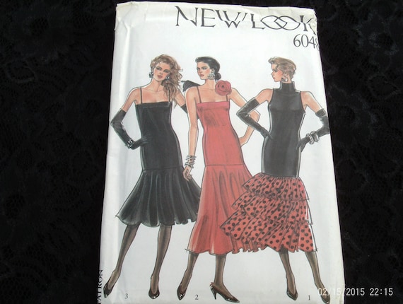 New Look Pattern 6048,cocktail Party Dress,evening Gown,costume Gown,vintage  Sewing Pattern, - Etsy