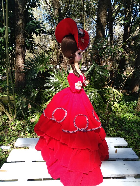 Vintage Bradley Wide Eye Doll, Big Eyed Victorian Fashion Doll