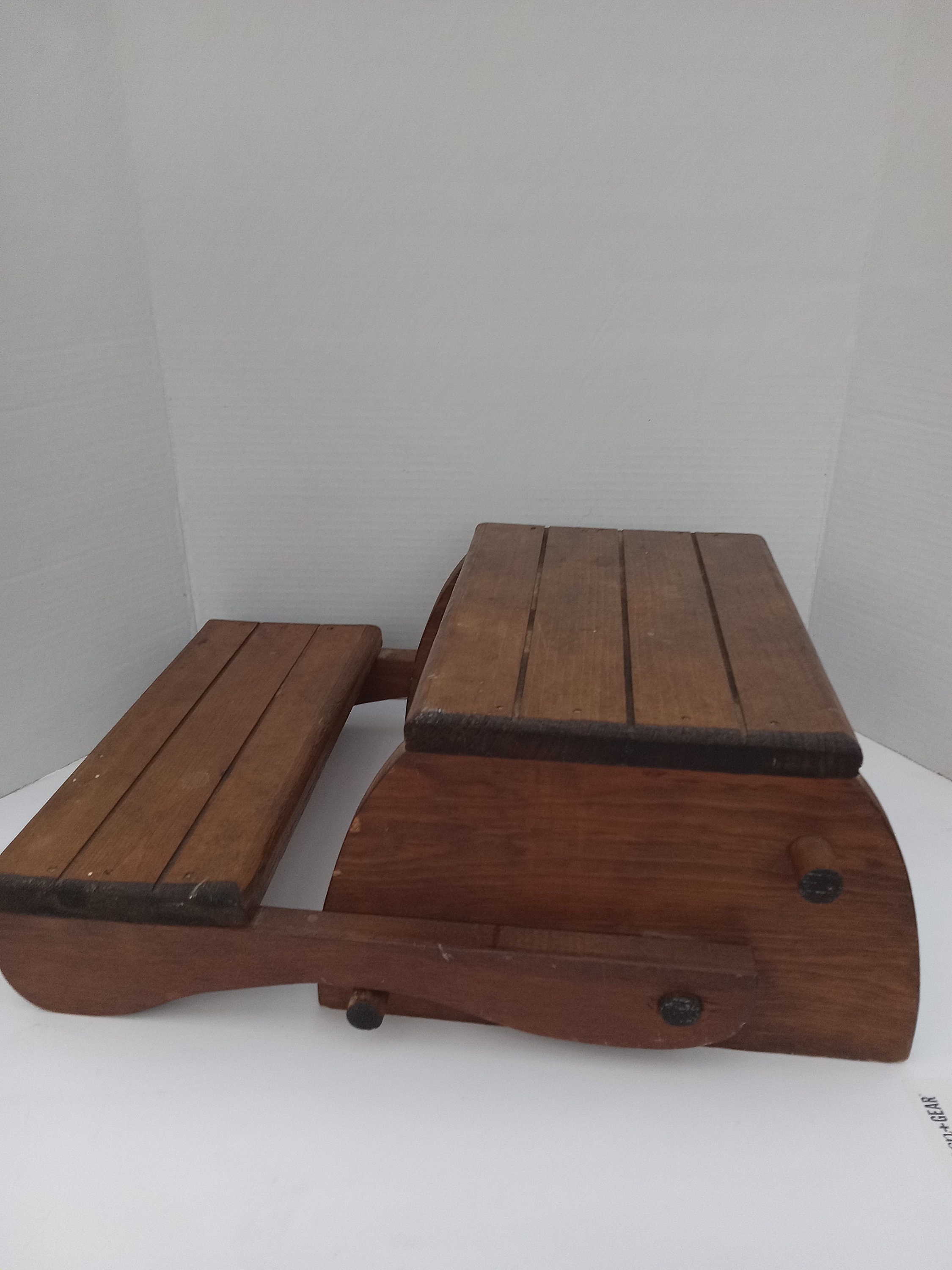 Vintage Childs Convertible Step Stool/chair, Folding Wood Chair, Childs