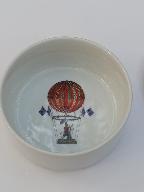 House Of Ardalt Porcelain Round Trinket Box, Hot Air … Gem