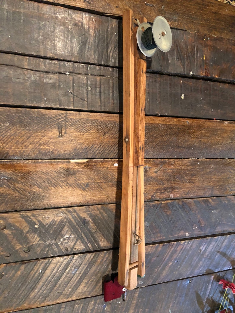 Antique Wooden Ice Fishing Tip Ups Etsy
