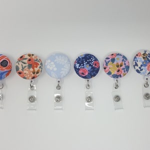 Rifle Paper Co Badge Reel - Floral Badge Reel - ID Badge Holder - Teacher - Nurse