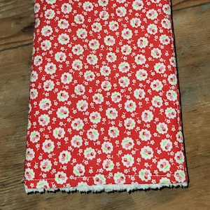 Farmhouse Dish Mat, Floral Dish Mat, Red Dish Mat, Cottage Kitchen, Dish Drying Mat, Dish Towel, Dishmat, Kitchen Towel, Drying Mat