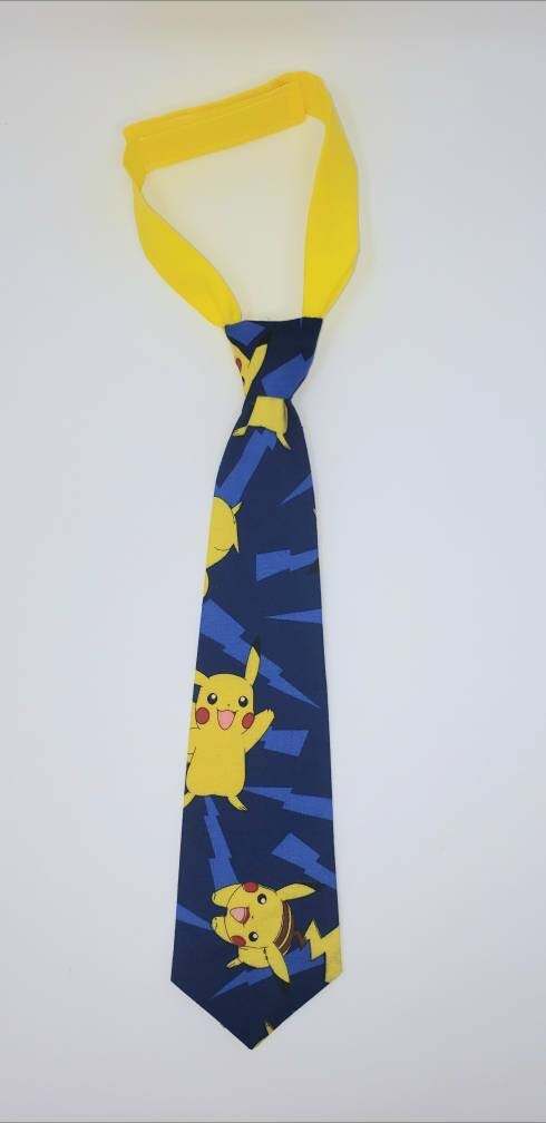Pokèmon Ties Pikachu Silhouette Necktie Yellow 