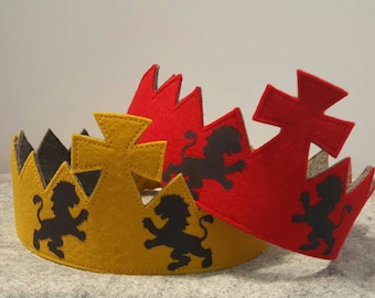 Felt Crown, Kings Crown, Knight Crown, Birthday Crown